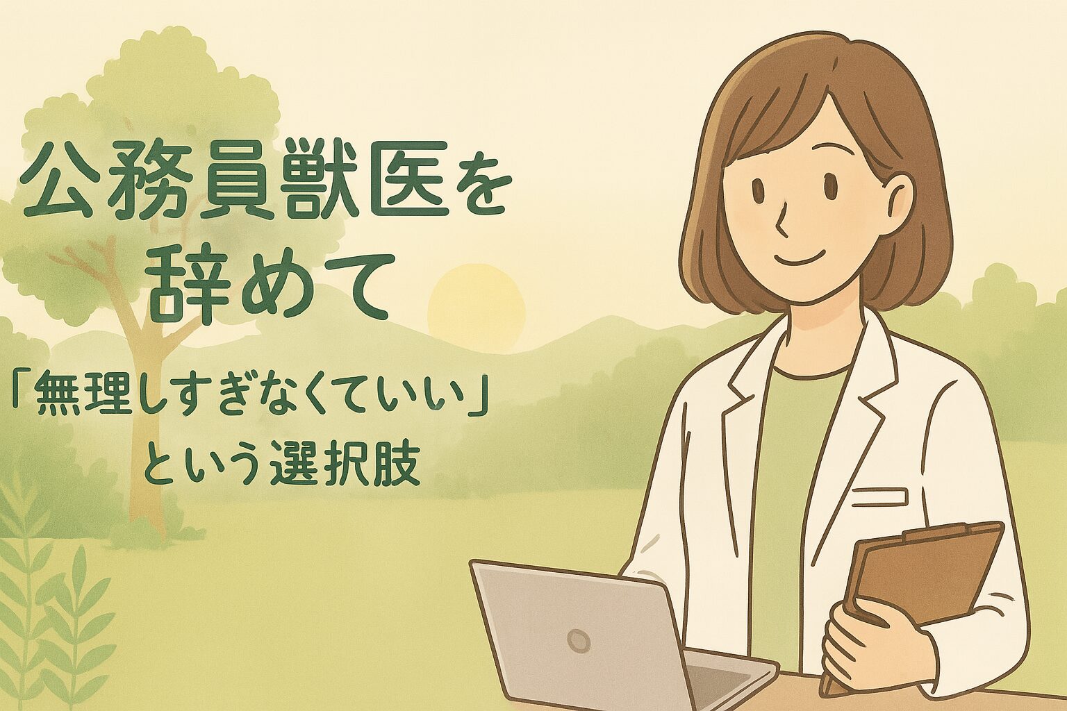 【自己紹介】公務員獣医を辞めた私が伝えたい、「無理しすぎなくていい」という選択肢